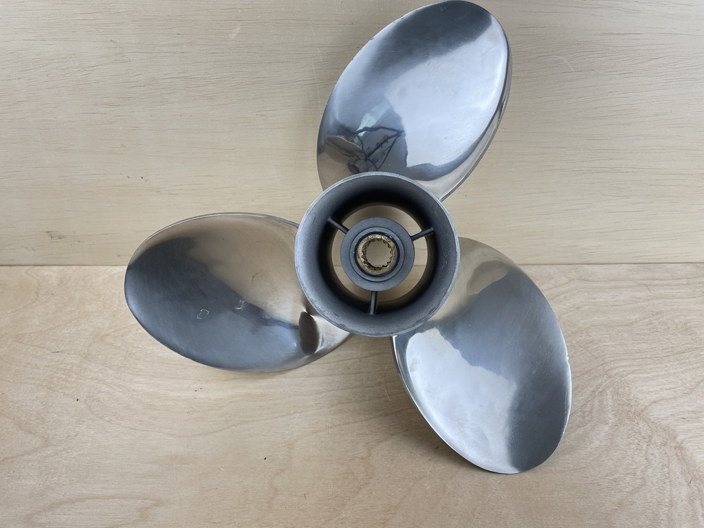 Johnson Evinrude 3 Blade Stainless Prop 15 3/4" x 15P Counter Rotation Lexor