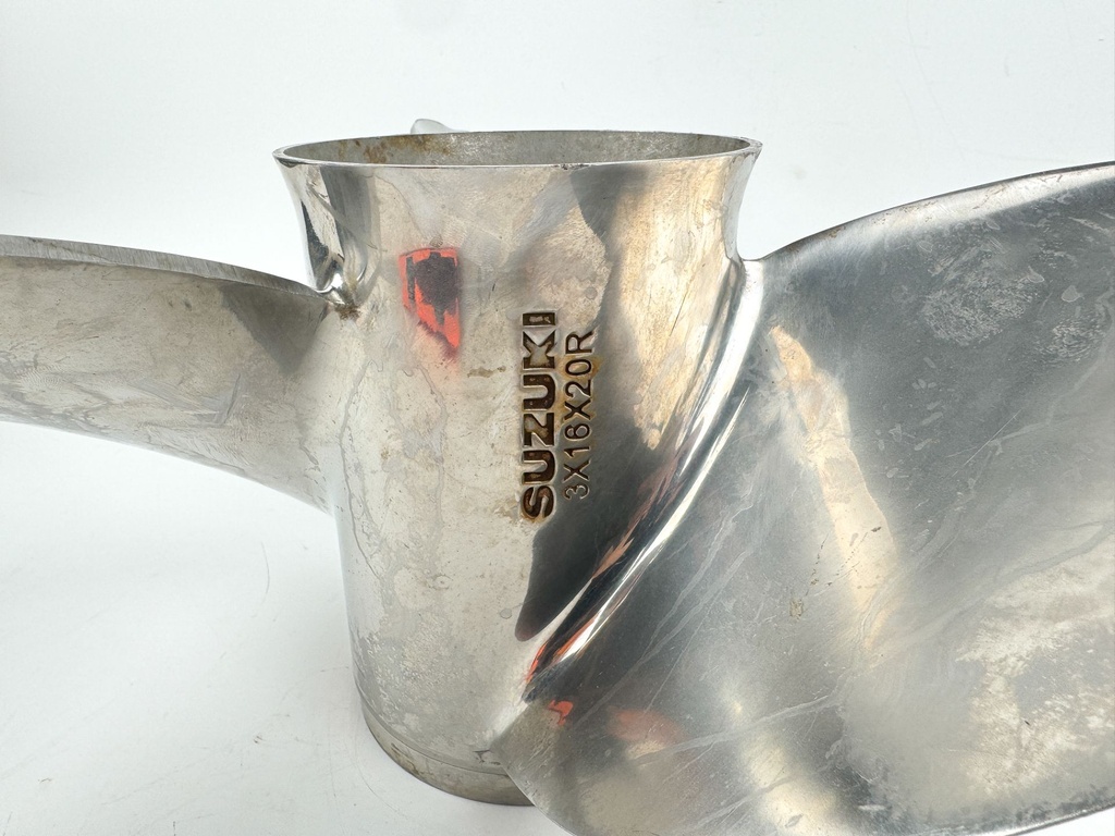 Suzuki 3 Blade Stainless Steel Prop Propeller 3 x 16" x 20P RH