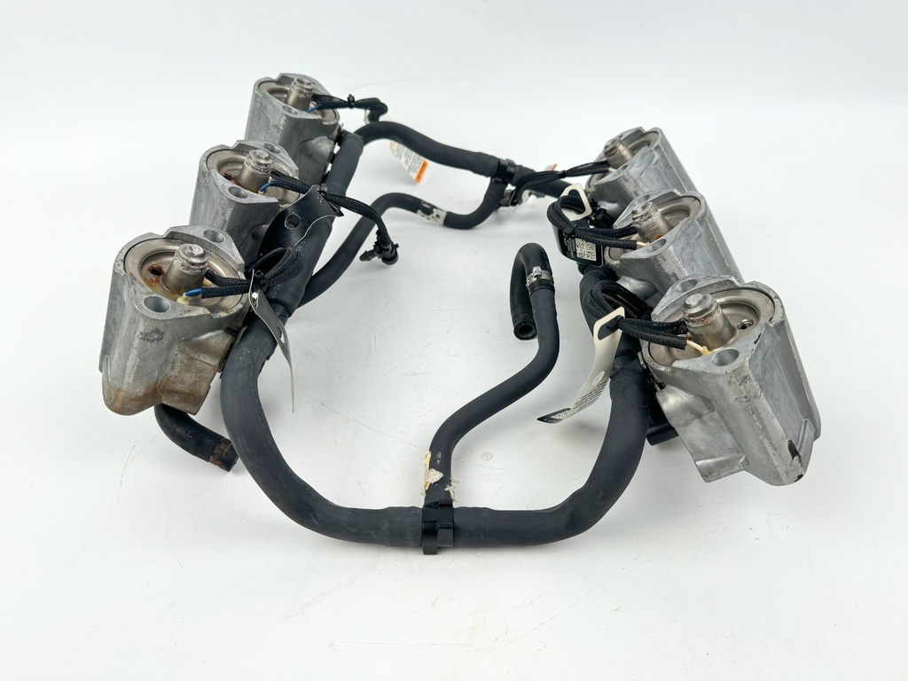 2013 Evinrude 150 HP 2 Stroke Outboard Fuel Injector Set W/ Rail 5007765 OEM