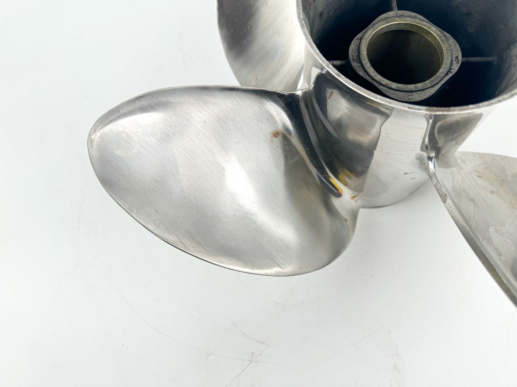 Evinrude Johnson Cyclone Stainless Steel Prop Propeller 14 1/8" x 18P Counter LH