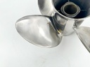 Evinrude Johnson Cyclone Stainless Steel Prop Propeller 14 1/8" x 18P Counter LH