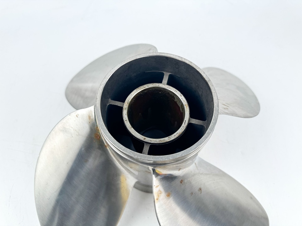 Evinrude Johnson Cyclone Stainless Steel Prop Propeller 14 1/8" x 18P Counter LH