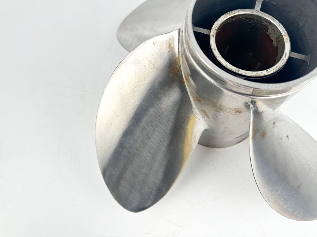 Evinrude Johnson Cyclone Stainless Steel Prop Propeller 14 1/8" x 18P Counter LH