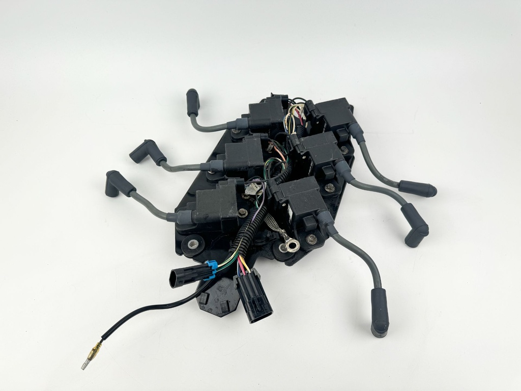 2003 Mercury 150 HP 2 Stroke Outboard Ignition Coil Set W/ Plate 827509T7 OEM