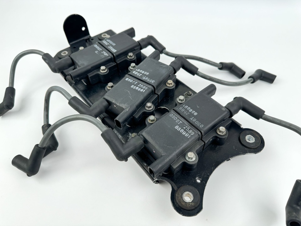 2000 Mercury 200 HP 2 Stroke Outboard Ignition Coil Set W/ Plate 856991A1 OEM
