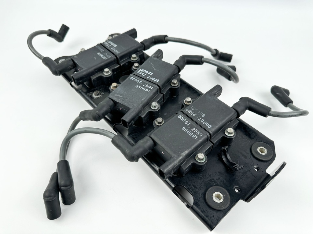 2000 Mercury 200 HP 2 Stroke Outboard Ignition Coil Set W/ Plate 856991A1 OEM