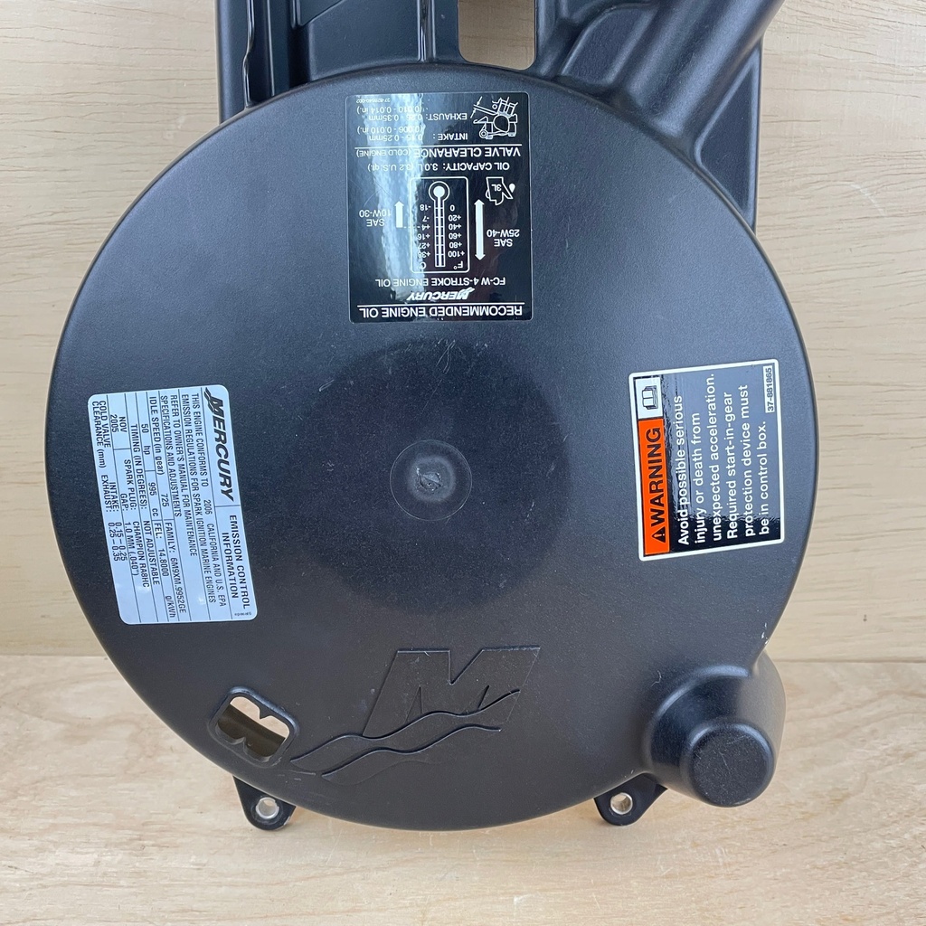 2006 Mercury 50HP 4 Stroke Outboard Engine Plastic Flywheel Cover 859284T2