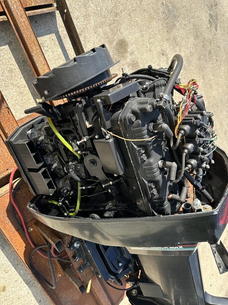 Mercury 150HP Black Max 25" Shaft 2 Stroke Outboard Engines Pair