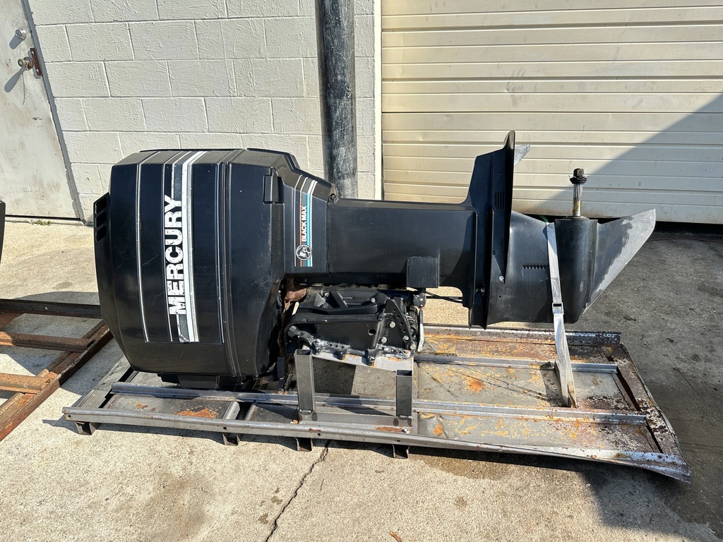 Mercury 150HP Black Max 25" Shaft 2 Stroke Outboard Engines Pair