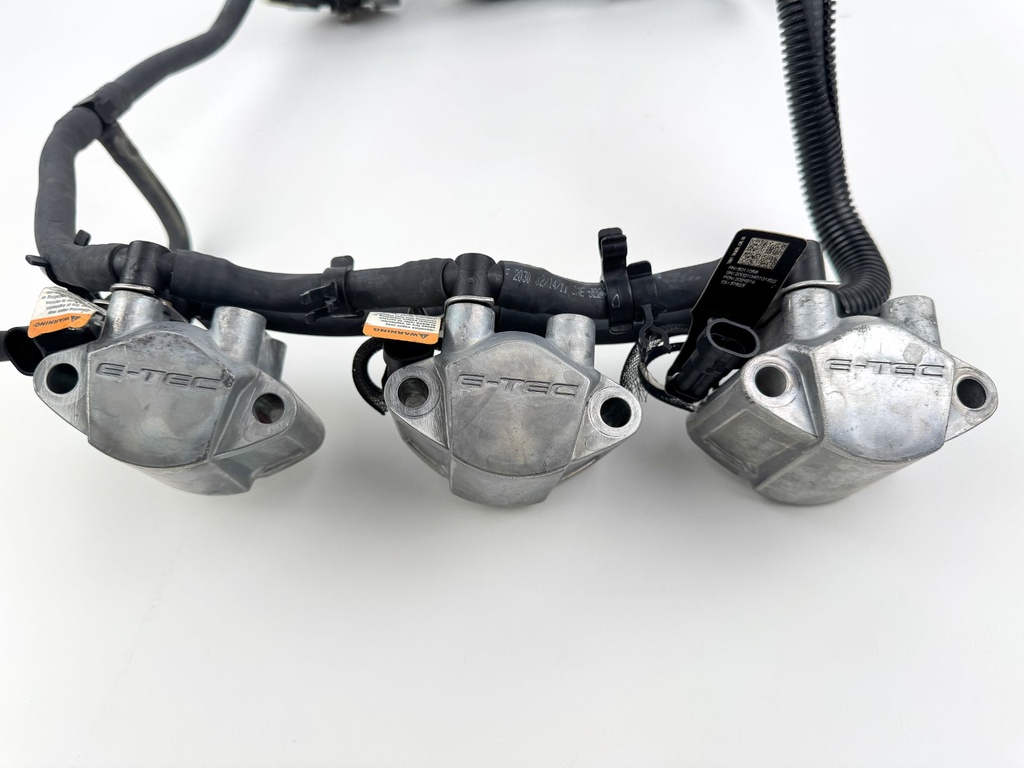 2012 Evinrude 250 HP 2 Stroke Etec Outboard Fuel Injector Set W/ Rail 5007765 OEM