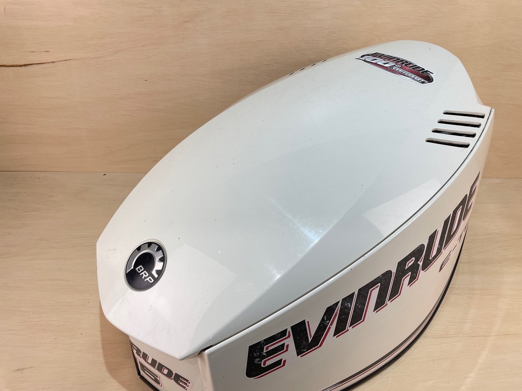 2008 Evinrude Etec 115HP Outboard Engine Top Cover Cowling White