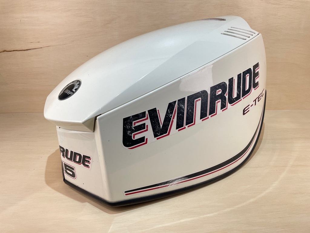 2008 Evinrude Etec 115HP Outboard Engine Top Cover Cowling White