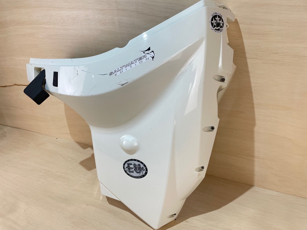 2008 Evinrude Etec 115HP Outboard Left Port Side Lower Cover Pan Cowling White