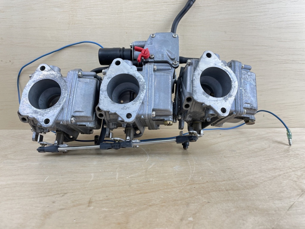 2003 Yamaha 60HP 2 Stroke Outboard Carburetor Set Top Bottom Middle