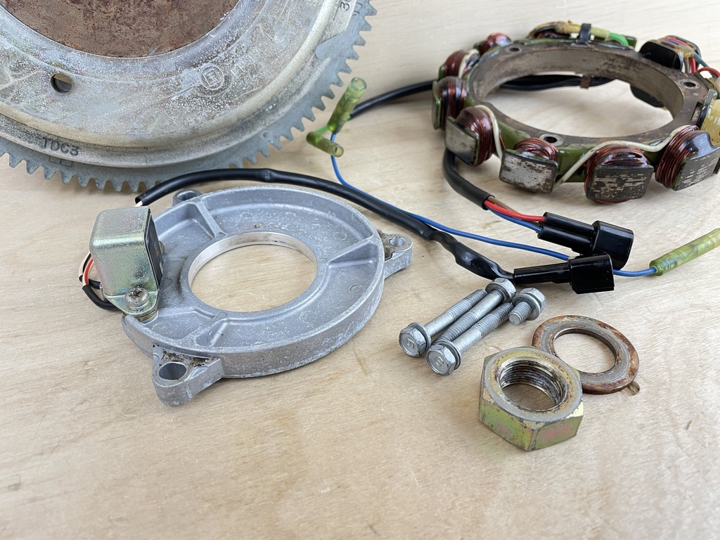 1994 Yamaha 90HP 2 Stroke Outboard Flywheel Stator Pulser Coil Assembly Setup