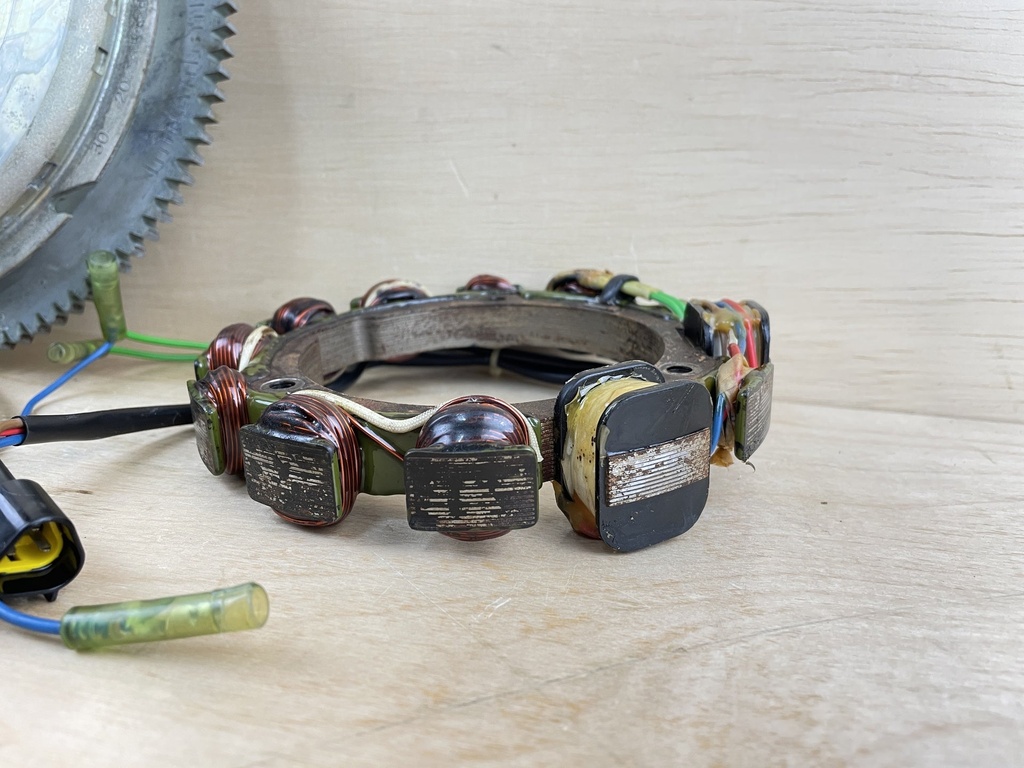 1994 Yamaha 90HP 2 Stroke Outboard Flywheel Stator Pulser Coil Assembly Setup