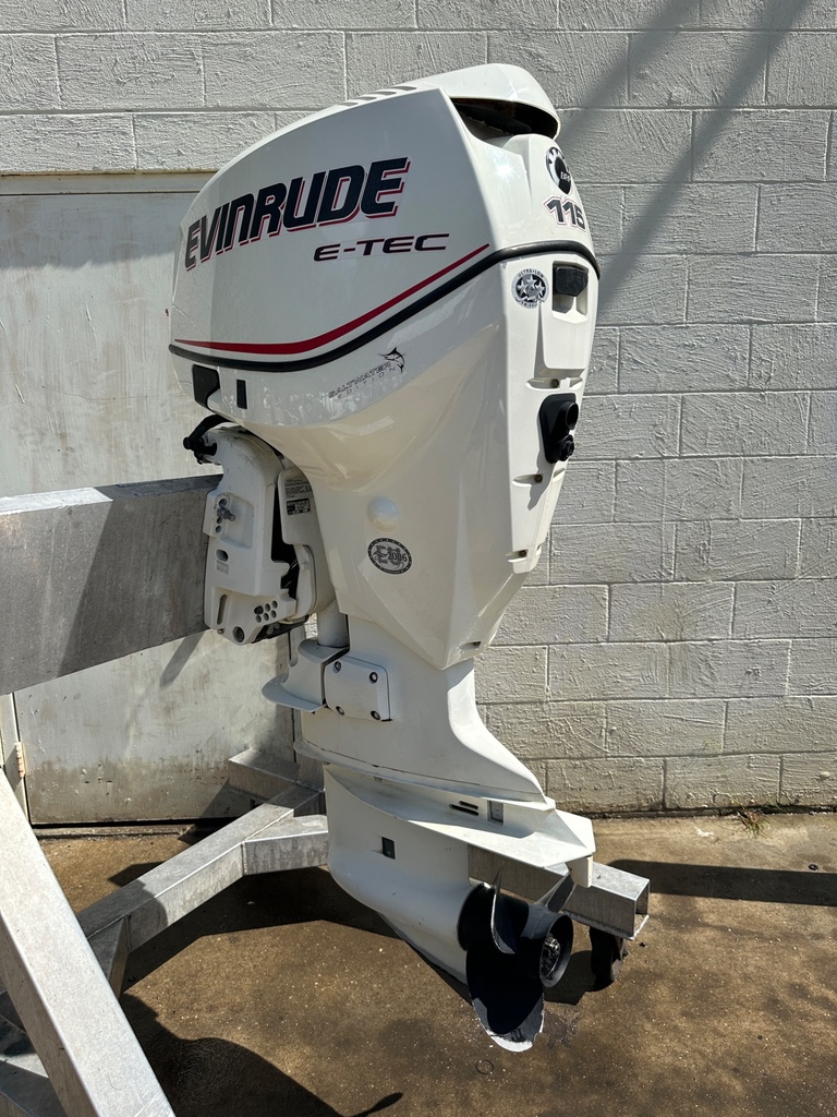 2008 Evinrude 115HP Etec 2 Stroke Outboard Engine W/ 25" Shaft E115DPXSCR