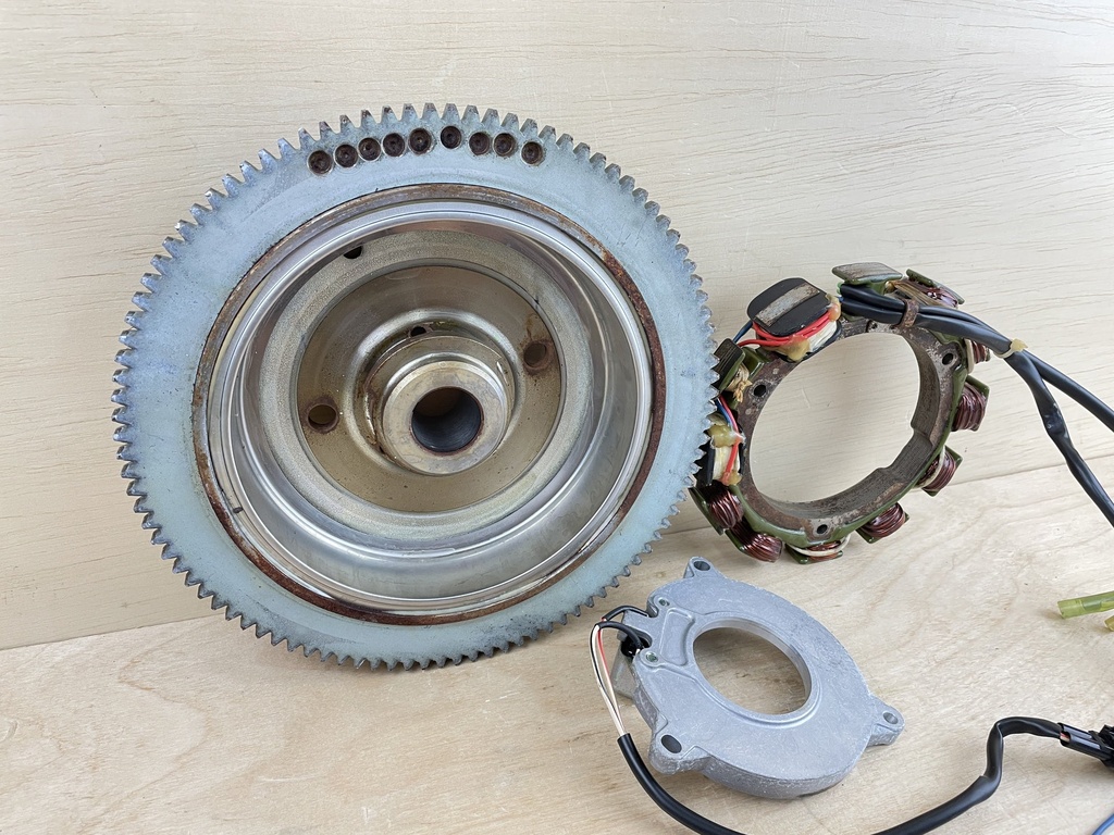 1994 Yamaha 90HP 2 Stroke Outboard Flywheel Stator Pulser Coil Assembly Setup