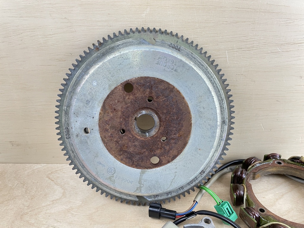 2003 Yamaha 90HP 2 Stroke Flywheel Rotor Stator Pulser Assembly Setup