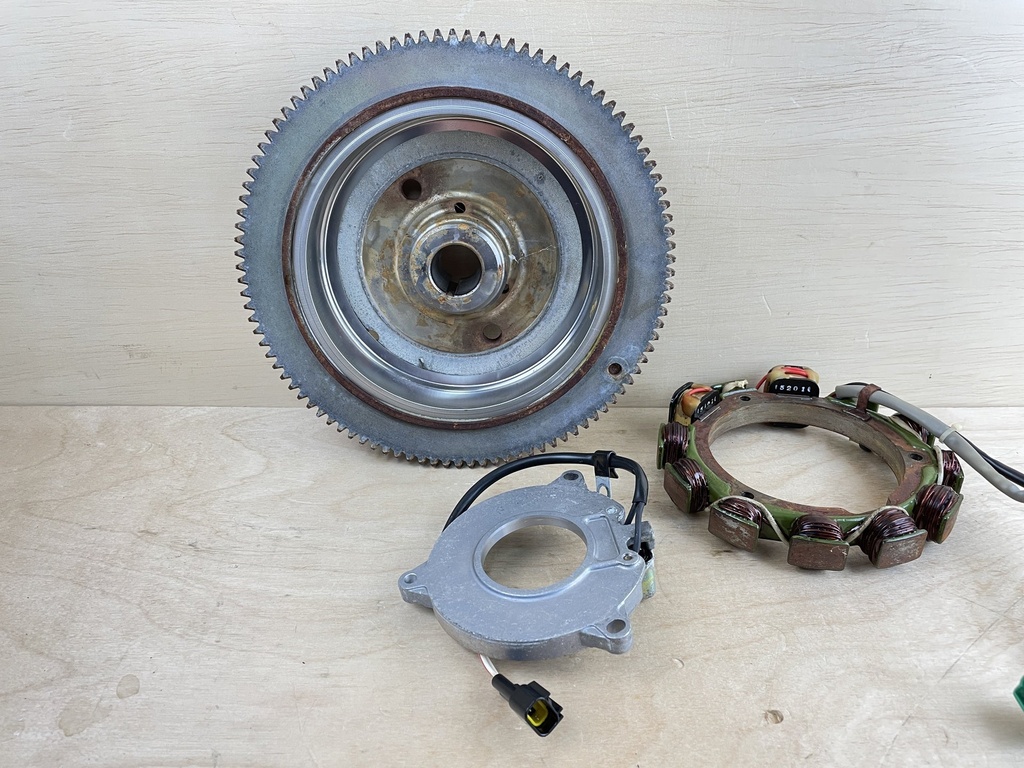 2003 Yamaha 90HP 2 Stroke Flywheel Rotor Stator Pulser Assembly Setup