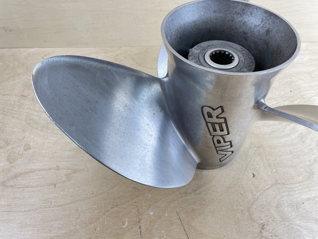 Evinrude Johnson BRP Viper Stainless Steel Propeller 14 3/4 x 21P 176902 Counter LH