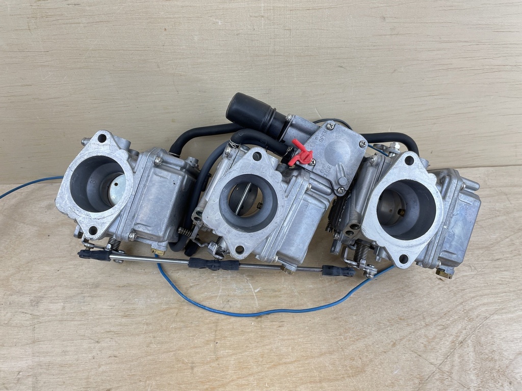 2003 Yamaha 90HP 2 Stroke Outboard Carburetor Set Top Bottom Middle