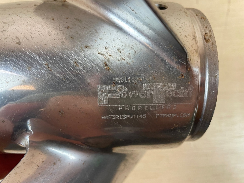 PowerTech Propellers RAF 3 Blade Stainless Steel Prop RH 40-140 HP Mercury