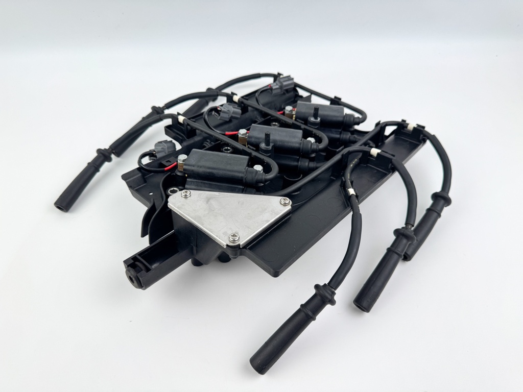 2002 Yamaha 225 HP 4 Stroke Outboard Ignition Coil Set W/ Plate 69J-82310-00-00 OEM