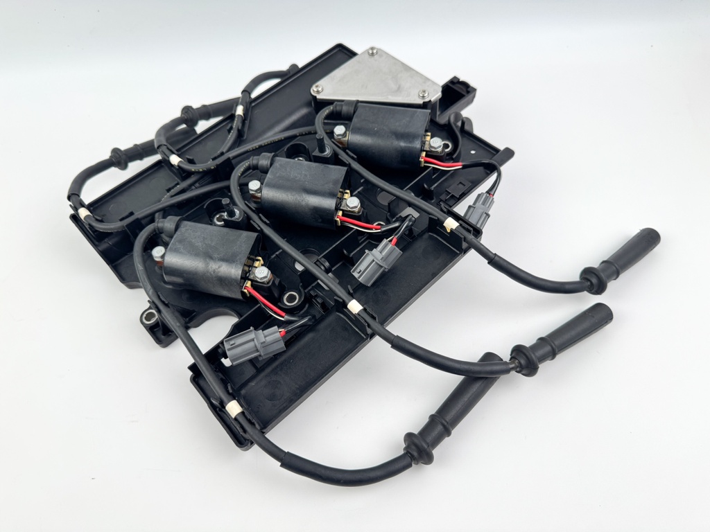 2002 Yamaha 225 HP 4 Stroke Outboard Ignition Coil Set W/ Plate 69J-82310-00-00 OEM