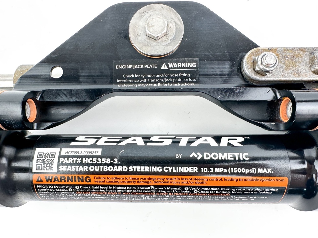 SeaStar Front Mount Outboard Hydraulic Steering Cylinder Assembly HC5358-3