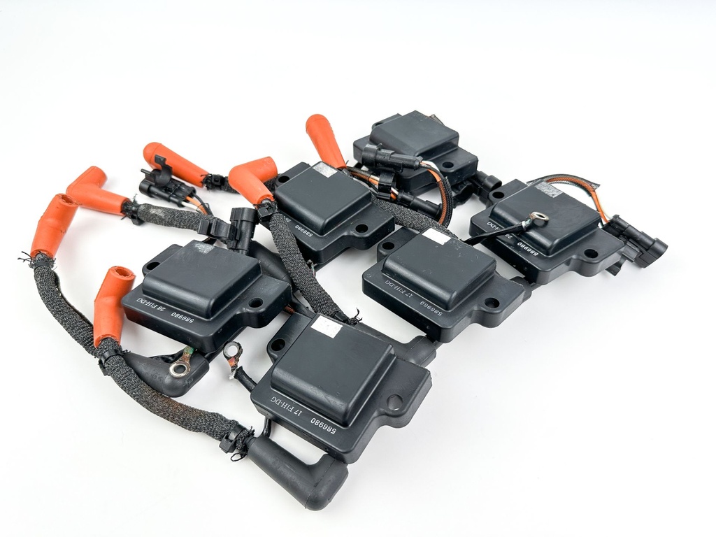 2009 Evinrude 150 HP 2 Stroke Outboard Ignition Coil Set 0586980 OEM