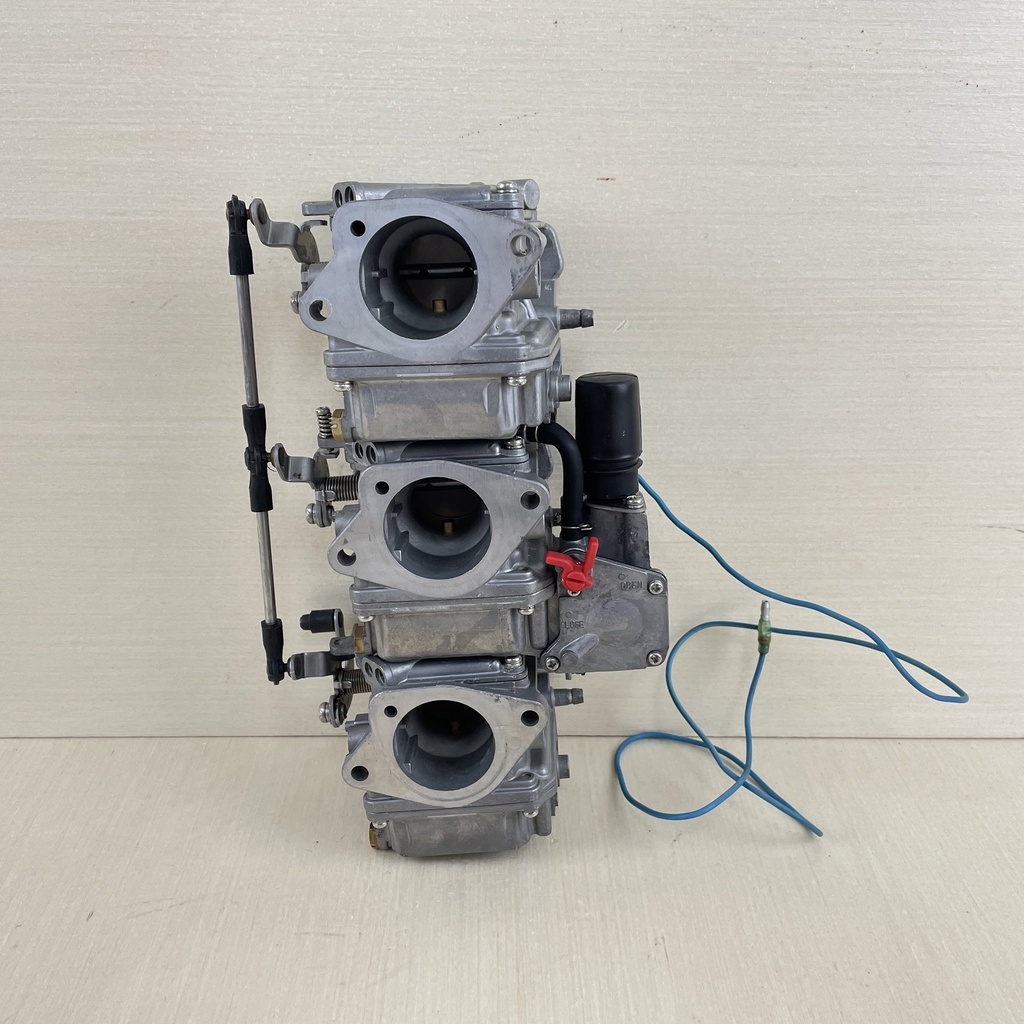 2009 Yamaha 50HP 2 Stroke Outboard Carburetor Set 1 2 3 Top Bottom Middle