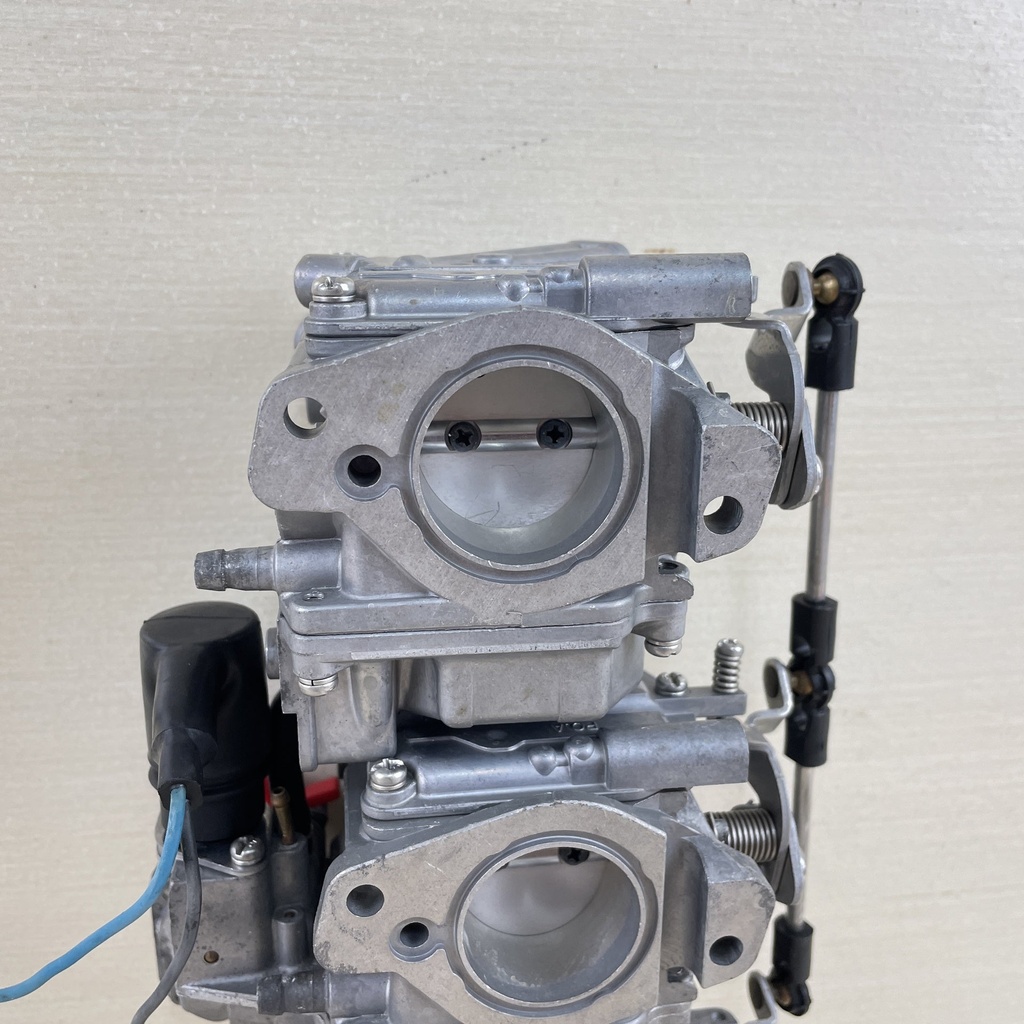 2009 Yamaha 50HP 2 Stroke Outboard Carburetor Set 1 2 3 Top Bottom Middle