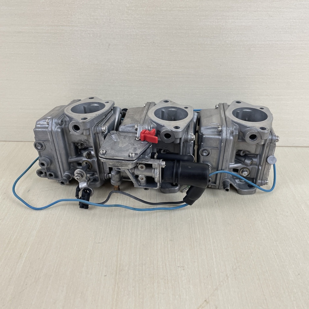 2009 Yamaha 50HP 2 Stroke Outboard Carburetor Set 1 2 3 Top Bottom Middle