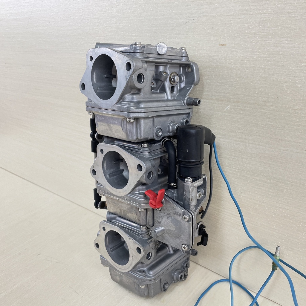 2009 Yamaha 50HP 2 Stroke Outboard Carburetor Set 1 2 3 Top Bottom Middle