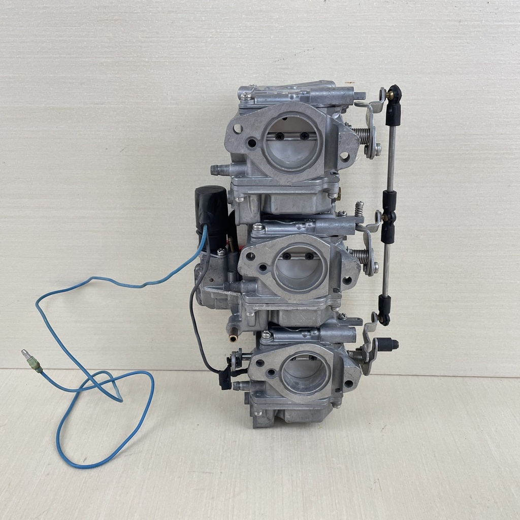 2009 Yamaha 50HP 2 Stroke Outboard Carburetor Set 1 2 3 Top Bottom Middle