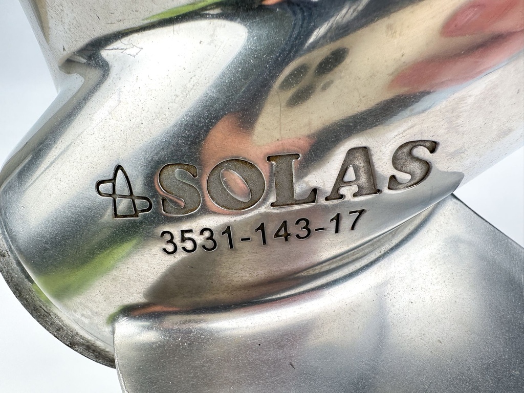 Solas Stainless 3 Blade Steel Propeller 14 1/4" x 17P Right Hand