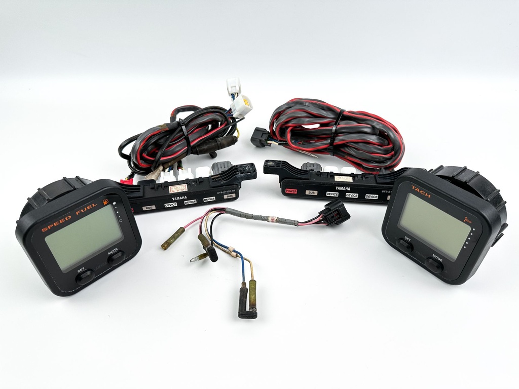 Yamaha Digital Command Link Gauge Set Tach Speed Fuel Square