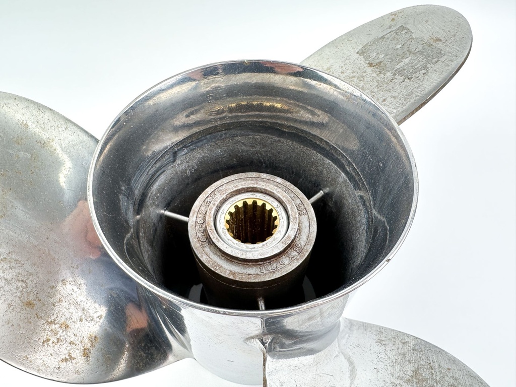 Honda Stainless Steel 3 Blade 14 1/4 x 19 LH Prop 58233-ZY3-B19H