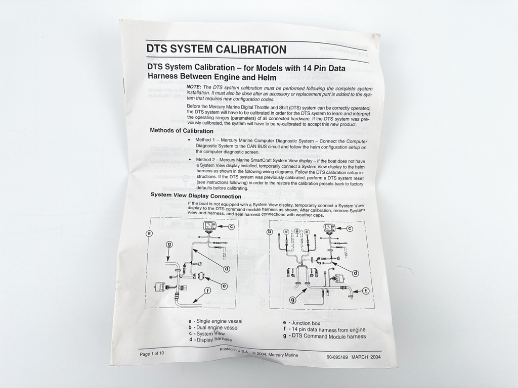 Mercury DTS Top Mount Digital Control Box Assembly Binnacle 877775A08