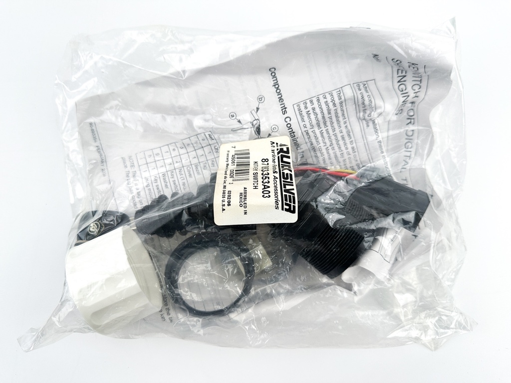 Mercury Smartcraft DTS Boat Command Module Kit With Ignition Key Switch 896372K02