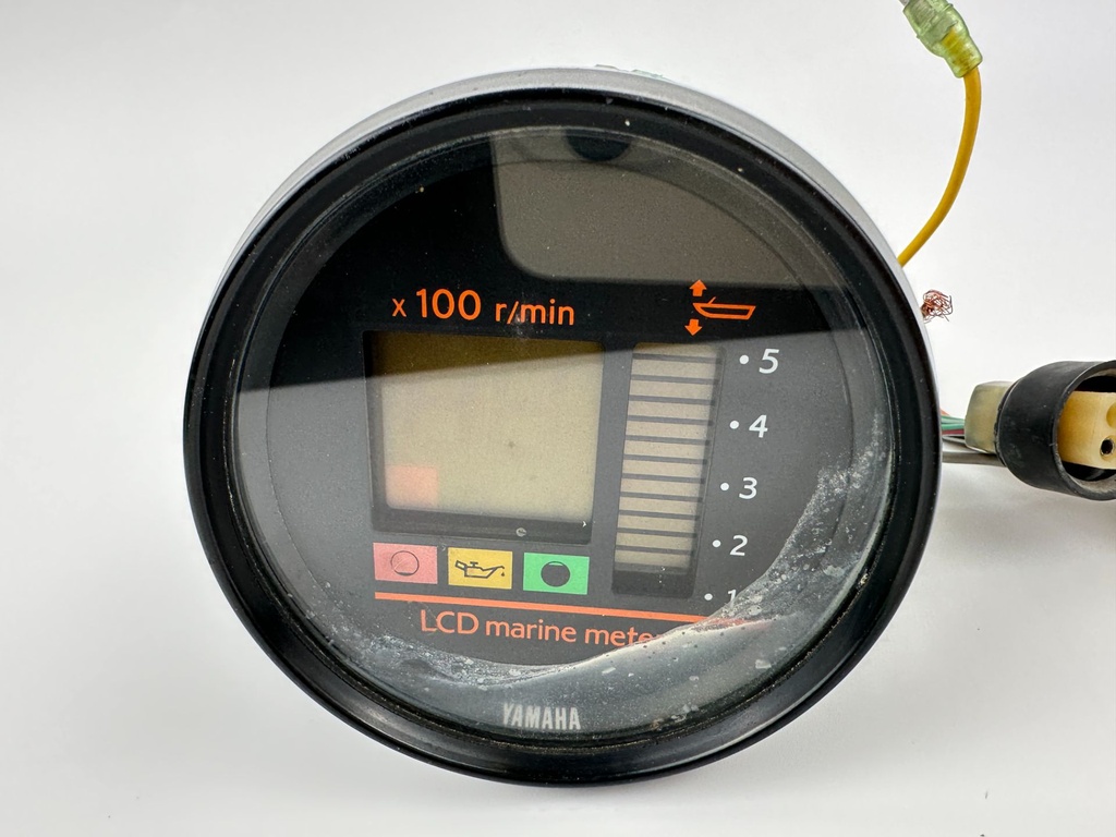 Yamaha LCD Digital Marine Meter Gauge Tachometer - Needs Cleaned