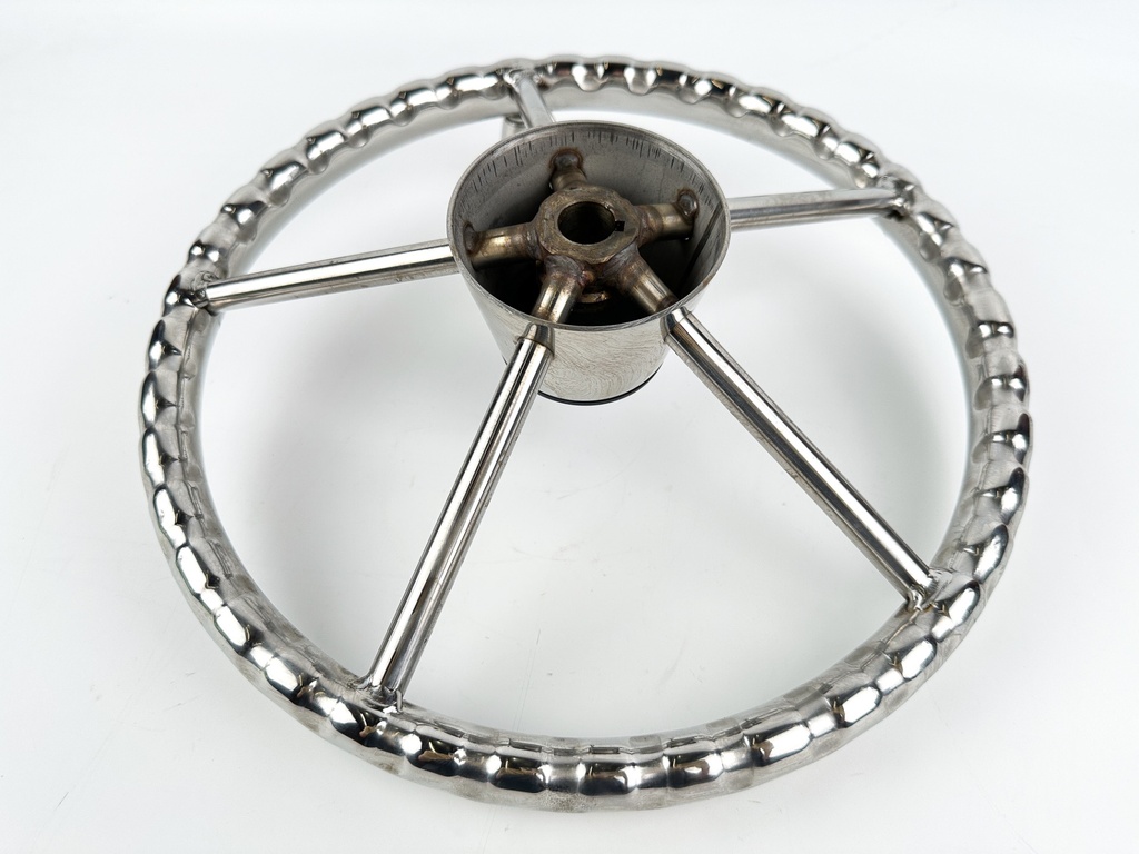 Boston Whaler Stainless Steel Steering Wheel W/ Turning Knob 13" 5 Spoke