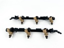 2008 Yamaha 250 HP 4 Stroke Outboard Fuel Injector Set W/ Rail 6P2-13761-10-00 OEM