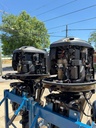 Twin 2017 Yamaha F150 150HP 4 Stroke Outboard Engines 25" Shaft - 205 Hours