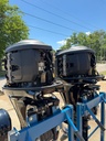 Twin 2017 Yamaha F150 150HP 4 Stroke Outboard Engines 25" Shaft - 205 Hours