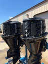 Twin 2017 Yamaha F150 150HP 4 Stroke Outboard Engines 25" Shaft - 205 Hours