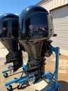 Twin 2017 Yamaha F150 150HP 4 Stroke Outboard Engines 25" Shaft - 205 Hours