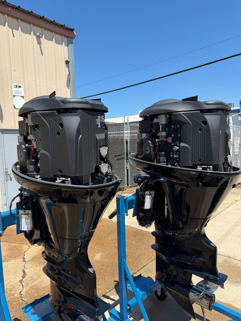 Twin 2017 Yamaha F150 150HP 4 Stroke Outboard Engines 25" Shaft - 205 Hours