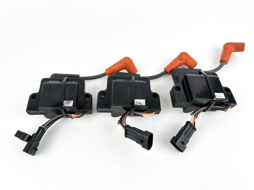 2009 Evinrude 90 HP 2 Stroke Outboard Ignition Coil Set 0586980 OEM